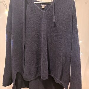 Aerie Navy Textured Knit Top